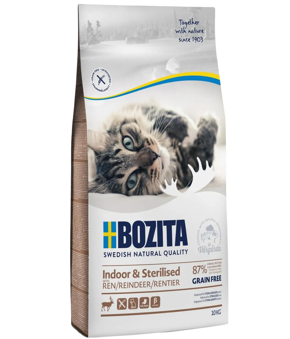 Bozita Trockenfutter für Katzen Indoor & Sterilised Grain Free Reindeer, Rentier Best