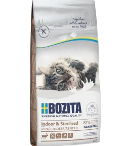 Bozita Trockenfutter Katze - Trockenfutter für Katzen Indoor & Sterilised Grain Free Reindeer, Rentier