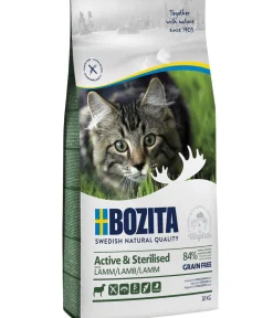 Bozita Trockenfutter Katze - Trockenfutter für Katzen Active & Sterilised Grain Free Lamb, Lamm