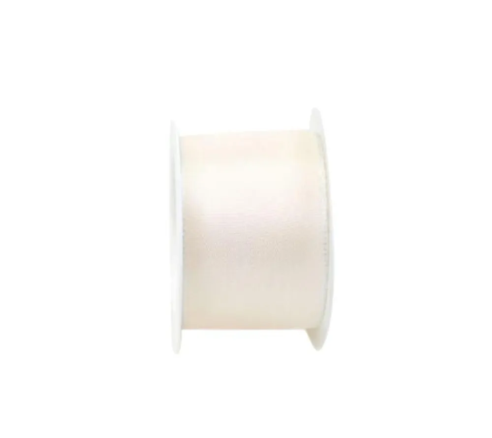Braun + Company Braun+Company Taftband mit Draht, 4 cm, ca. L200 cm Weiß Outlet
