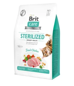 Brit care Trockenfutter Katze - Trockenfutter für Katzen Sterilized Urinary Health Adult, Huhn