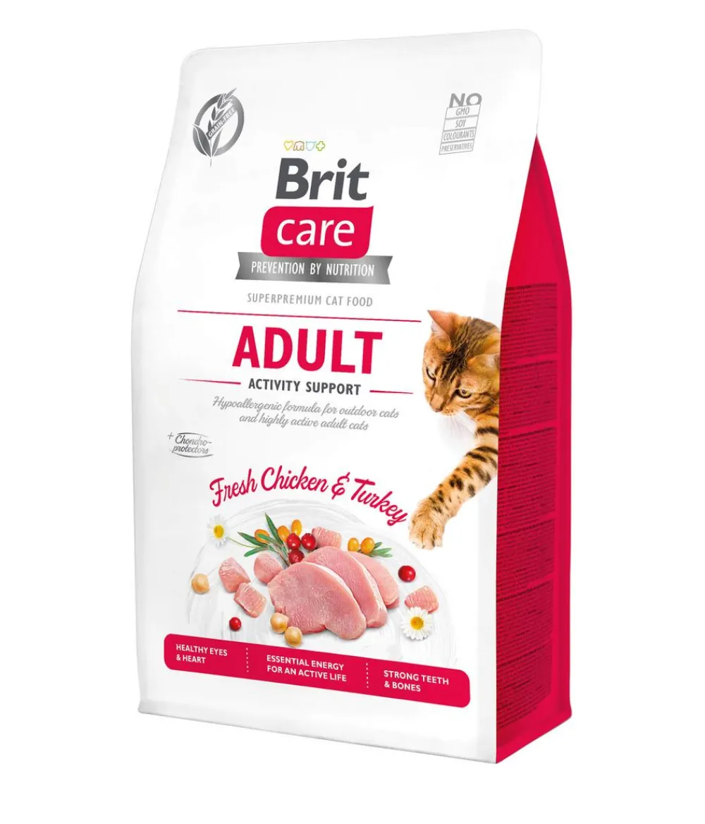 Brit care Trockenfutter für Katzen Activity Support Adult, Huhn & Truthahn Clearance