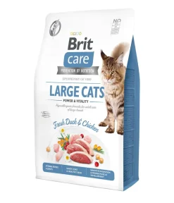 Brit care Trockenfutter Katze - Trockenfutter für Katzen Large Cats Adult, Ente & Huhn