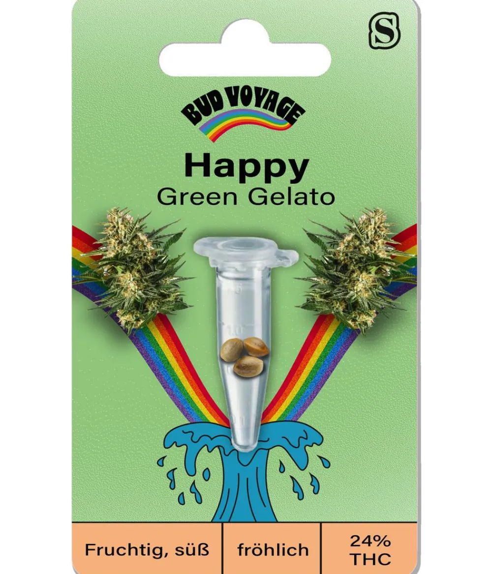 Bud Voyage Mehr Saatgut > Hanfsamen Happy Green Gelato, 3 Stk.