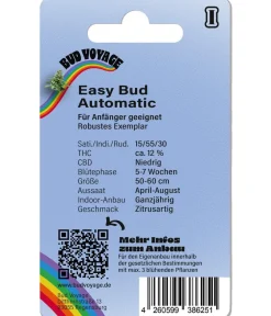Bud Voyage Mehr Saatgut - Hanfsamen Hippie Hanf Easy Bud, 3 Stk.