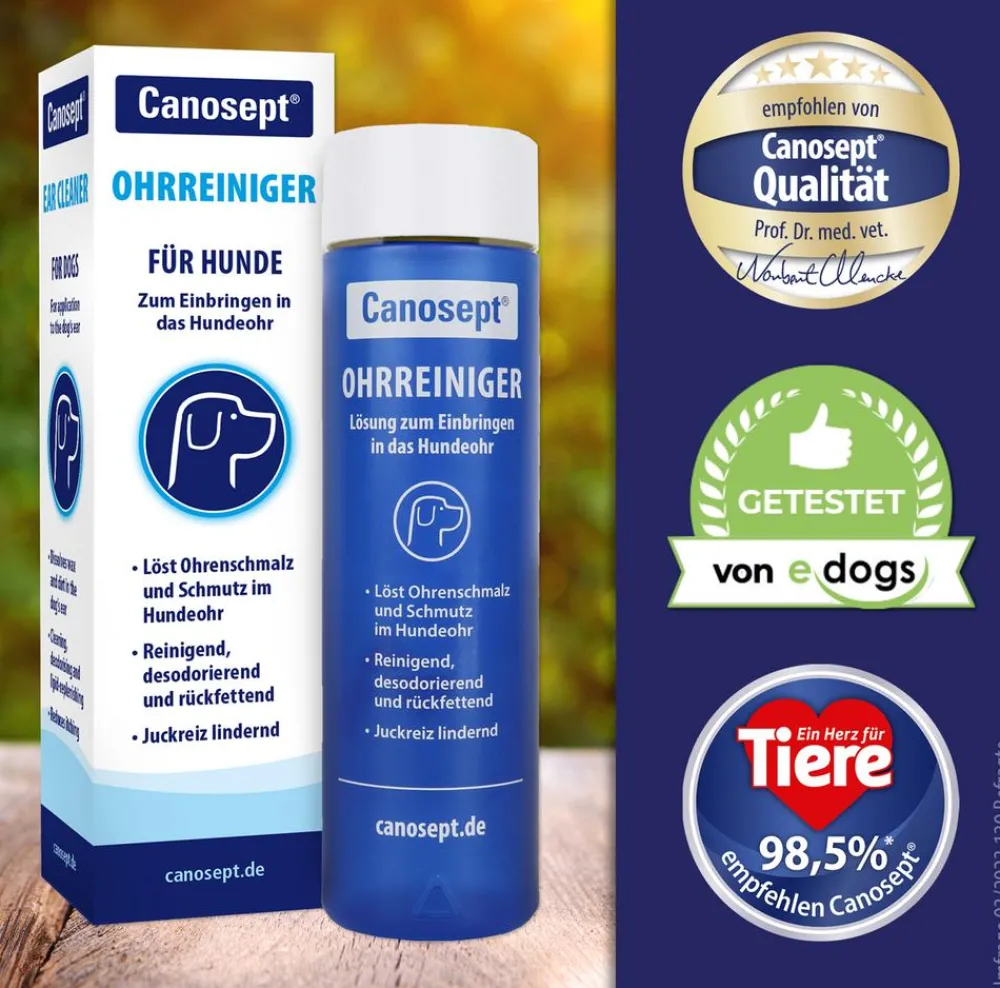 Canosept® Ohren- & Augenpflege|Hundepflege & Hygiene - Ohrreiniger für Hunde, 125 ml