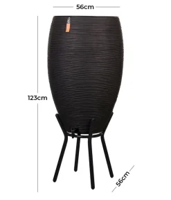 Capi Europe Regentonnen & Zisternen - Kunststoff-Regentonne Rib, 130 l Schwarz