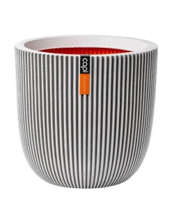 Capi Europe Blumentöpfe & Übertöpfe - Kunststoff-Topf Groove, rund Weiß