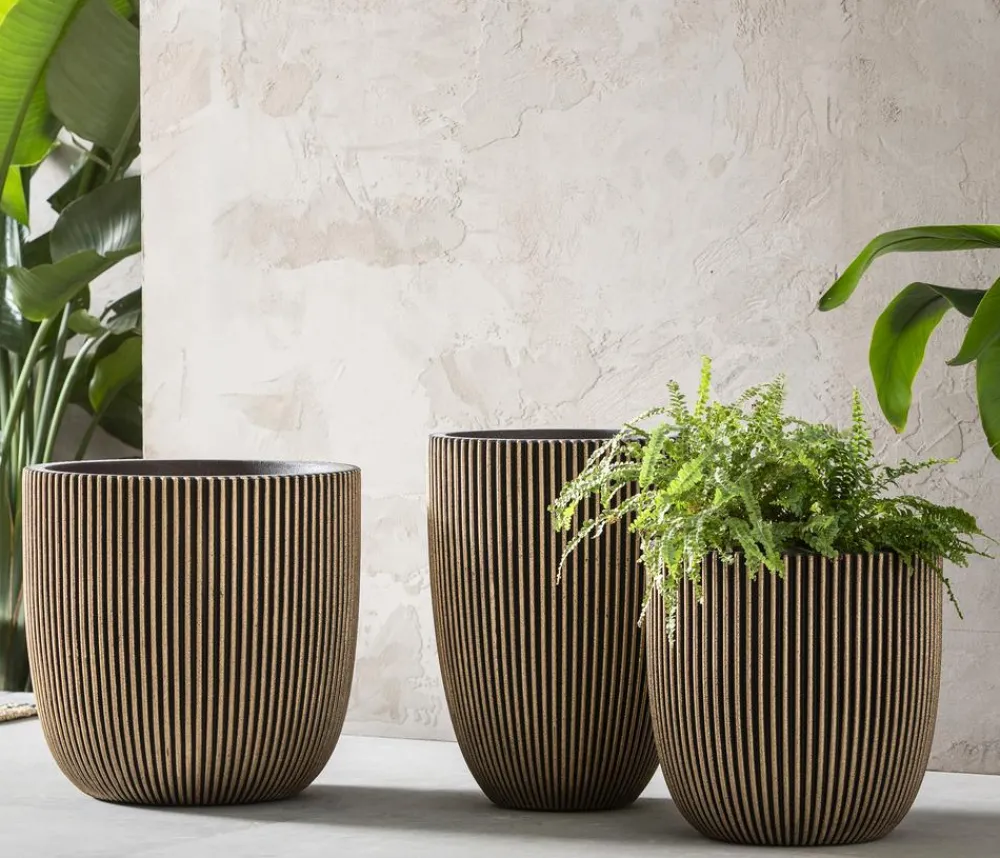 Capi Europe Kunststoff-Topf Groove, rund Gold Best