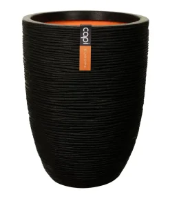 Capi Europe Kunststoff-Topf Rib hoch, rund Schwarz Clearance