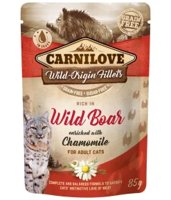 Carnilove Nassfutter Katze - Nassfutter für Katzen Wild-Origin Fillets Adult, 85 g