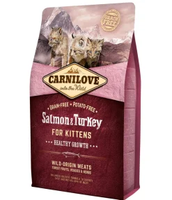 Carnilove Trockenfutter für Katzen Kitten, Lachs & Truthahn New