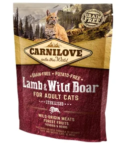 Carnilove Trockenfutter Katze > Trockenfutter für Katzen Sterilised Adult, Lamm & Wildschwein