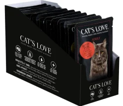 CAT'S LOVE Nassfutter Katze - Nassfutter für Katzen Adult Multipack, 12 x 85 g