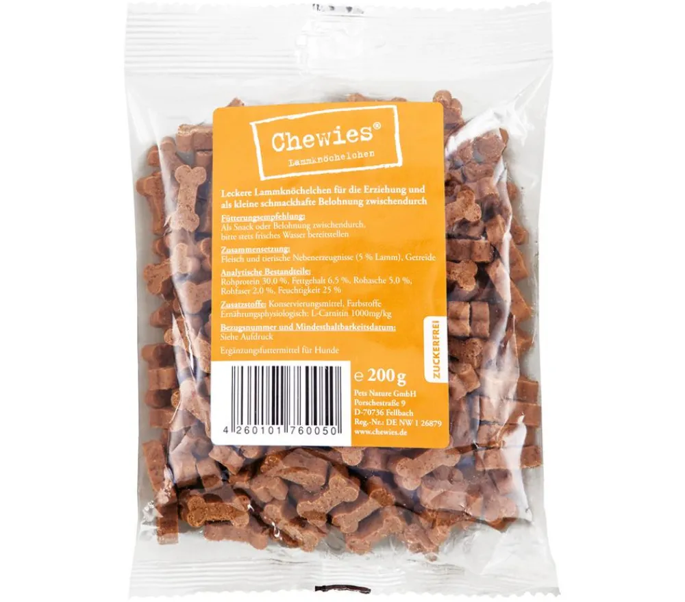 Chewies Hundeleckerlies - Hundesnack Lammknöchelchen, 200g