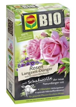 Compo Blumendünger > BIO Rosen Langzeit-Dünger mit Schafwolle