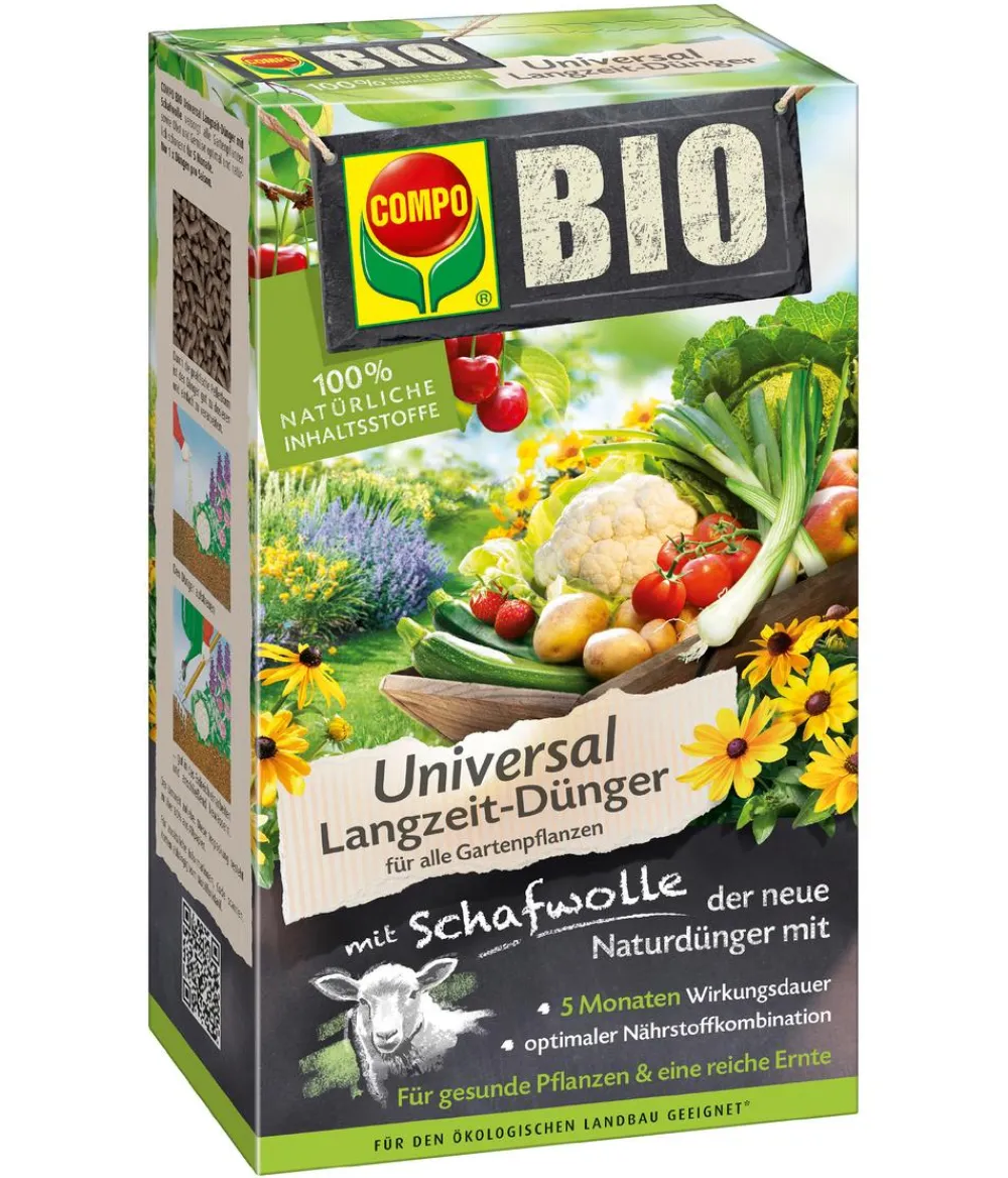 Compo Universaldünger|Blumendünger > BIO Universal Langzeit-Dünger mit Schafwolle, 2 kg