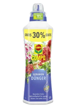 Compo Spezialdünger - Geraniendünger, flüssig, 1,3 l
