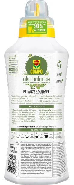 Compo Universaldünger|Bio-Dünger - ® öko balance Pflanzen-Dünger, flüssig, 1 l