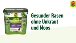 Compo Rasendünger|Unkrautvernichter - Rasendünger gegen Unkraut + Moos 4in1