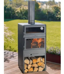 CookKing Gartenkamine - Terrassenofen Vento Plus, ca. B50/H150/T50 cm Schwarz