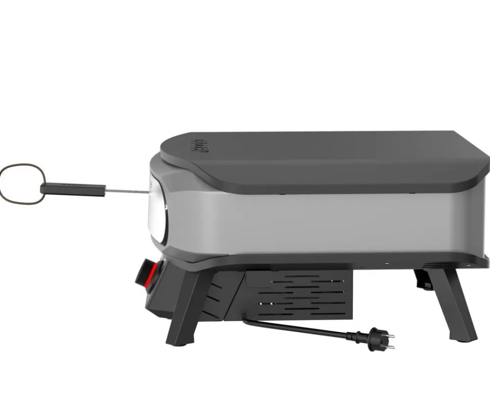 cozze® Pizzaöfen > Cozze elektrischer Pizzaofen Premium Rotate 42 cm (17"), mit Thermometer inkl. Pizzastein, ca. B60,5/H33/T62,5 cm