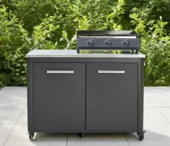 cozze® Cozze Gasgrill Plancha G-700 mit 3 Brennern, ca. B66,5/H22,5/T45,5 cm Schwarz