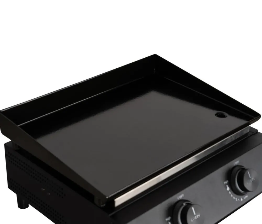 cozze® Gasgrills - Cozze Gasgrill Plancha G-400 mit 2 Brennern, ca. B49/H22,5/T45,5 cm Schwarz