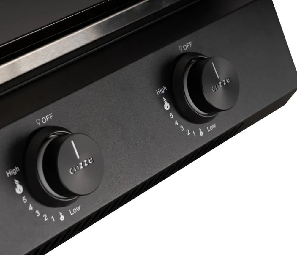 cozze® Gasgrills - Cozze Gasgrill Plancha G-400 mit 2 Brennern, ca. B49/H22,5/T45,5 cm Schwarz