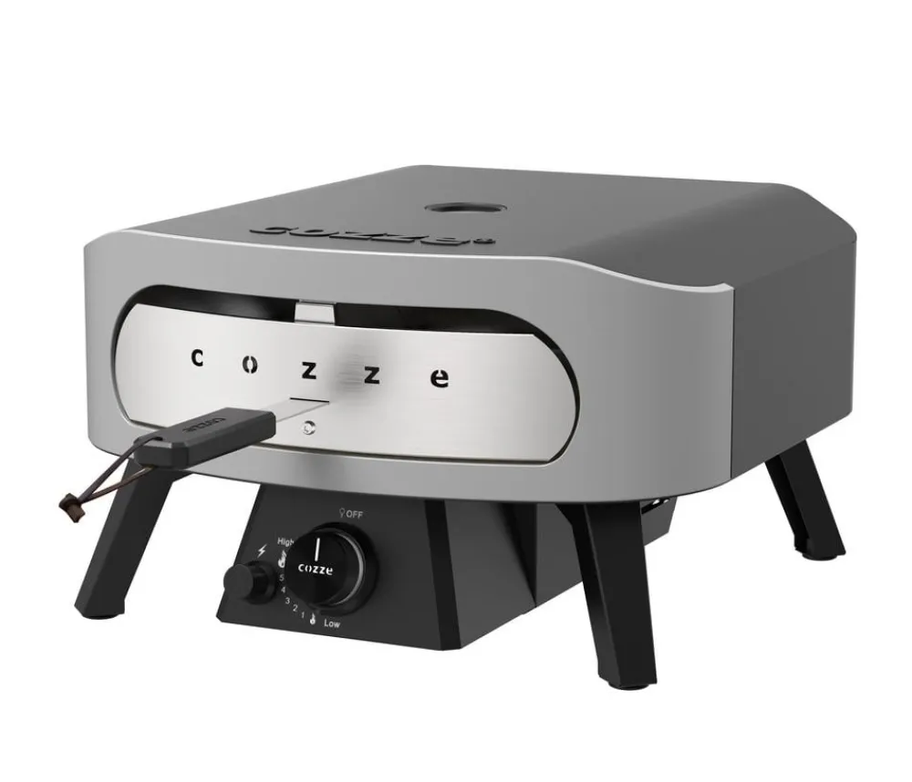 cozze® Pizzaöfen > Cozze Gas-Pizzaofen Classic 34 cm (13"), mit Thermometer inkl. Pizzastein, ca. B50/H29,5/T50 cm