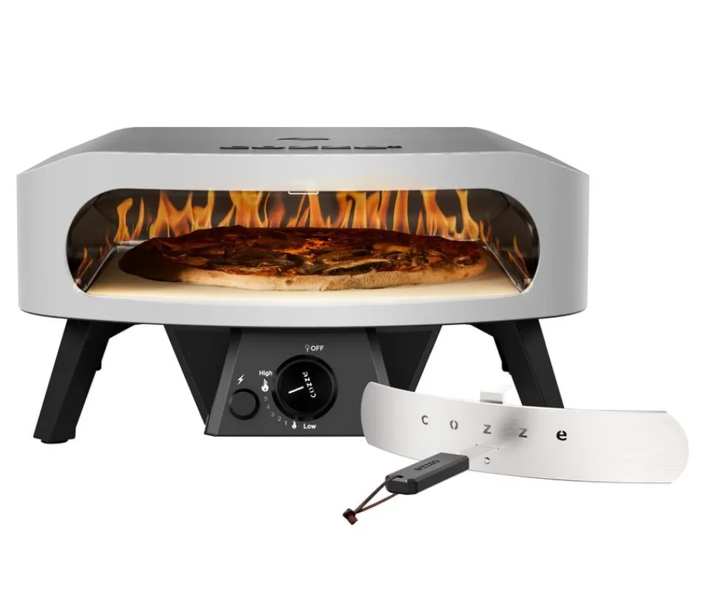 cozze® Cozze Gas-Pizzaofen Classic 42 cm (17"), mit Thermometer inkl. Pizzastein, ca. B58,5/H29,5/T58,5 cm Clearance