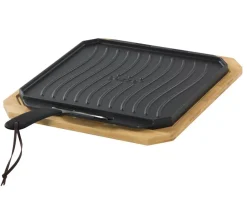 cozze® Cozze gusseiserne Pfanne mit Untersetzer, ca. B33/H4/T33 cm Hot