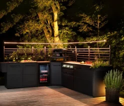 cozze® Outdoor-Küchen - Cozze LED-Corner Rack, ca. B90/H23,5/T90 cm Schwarz
