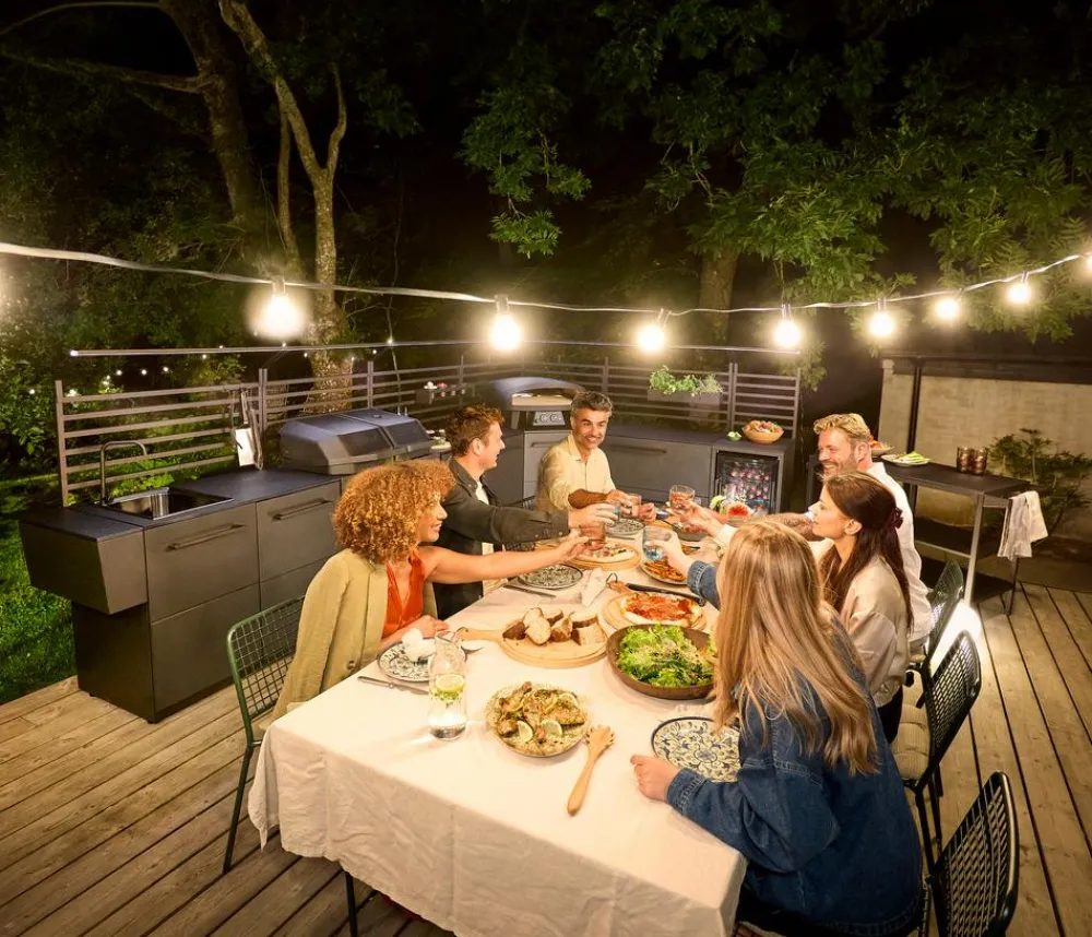 cozze® Outdoor-Küchen|Komposter & Abfallbehälter - Cozze Mülleimer, ca. B60/H32/T18,5 cm Schwarz