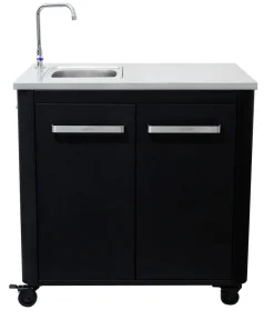 cozze® Outdoor-Küchen|Grillzubehör > Cozze Outdoor-Küche Außentisch mit Edelstahlspüle, inkl. Wasserhahn, ca. B93,5/H90/T60 cm