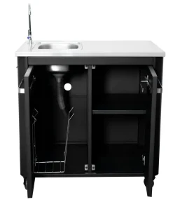 cozze® Outdoor-Küchen|Grillzubehör > Cozze Outdoor-Küche Außentisch mit Edelstahlspüle, inkl. Wasserhahn, ca. B93,5/H90/T60 cm