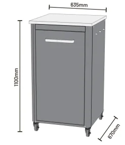 cozze® Outdoor-Küchen|Grillzubehör - Cozze Outdoor-Küche 60, ca. B60/H110/T60 cm