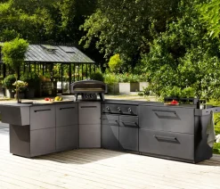 cozze® Cozze Outdoor-Küche Eckmodul Elements, ca. B90/H90/T90 cm Schwarz Outlet