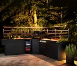 cozze® Cozze Outdoor-Küche Eckmodul Elements, ca. B90/H90/T90 cm Schwarz Outlet