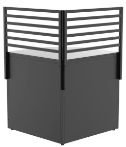 cozze® Cozze Outdoor-Küche Rückwand Eckmodul Elements, ca. B90/H75/T2,5 cm Schwarz Best