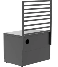 cozze® Cozze Outdoor-Küche Rückwand Elements, ca. B90/H97/T2,5 cm Schwarz Discount