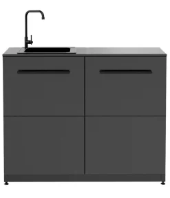 cozze® Outdoor-Küchen - Cozze Outdoor-Küche Spülmodul Elements, ca. B110/H90/T60 cm Schwarz