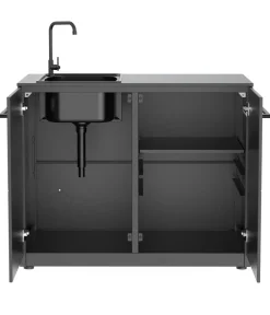 cozze® Outdoor-Küchen - Cozze Outdoor-Küche Spülmodul Elements, ca. B110/H90/T60 cm Schwarz