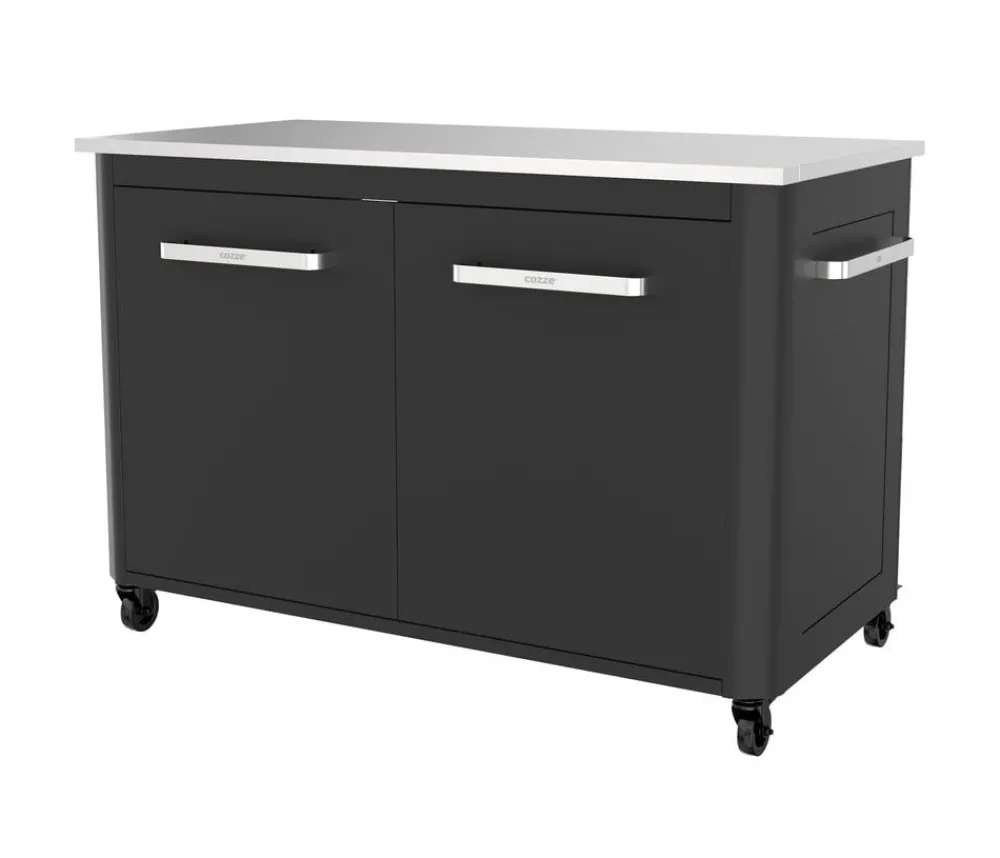 cozze® Outdoor-Küchen|Grillzubehör - Cozze Outdoor-Küche Tisch, ca. B120/H90/T60 cm Schwarz