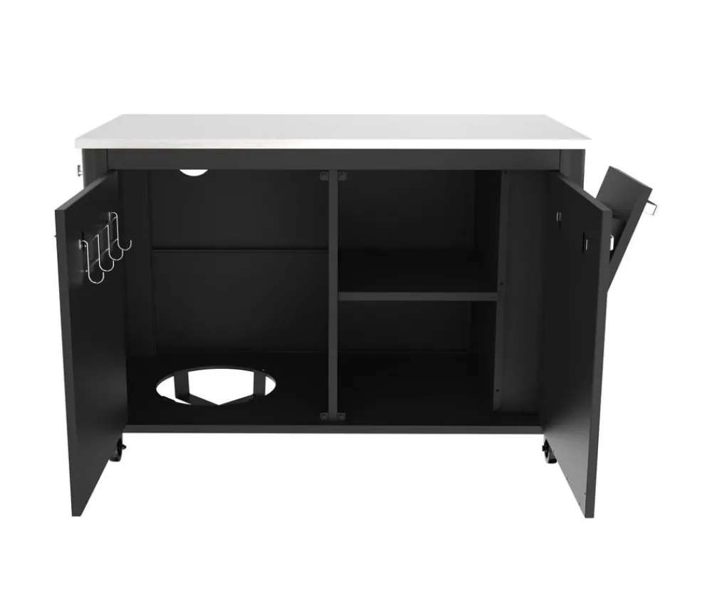 cozze® Outdoor-Küchen|Grillzubehör - Cozze Outdoor-Küche Tisch, ca. B120/H90/T60 cm Schwarz