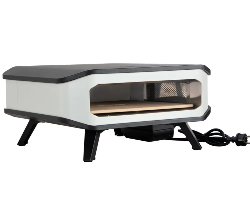 cozze® Pizzaöfen - Cozze Pizzaofen elektrisch 42 cm (17"), inkl. Pizzastein & Hitzeschild, ca. B61/H31/T61 cm Weiß