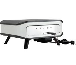 cozze® Pizzaöfen - Cozze Pizzaofen elektrisch 42 cm (17"), inkl. Pizzastein & Hitzeschild, ca. B61/H31/T61 cm Weiß