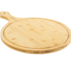 cozze® Cozze Pizzaschneidebrett mit Griff, ca. Ø35/H2 cm Natur Online