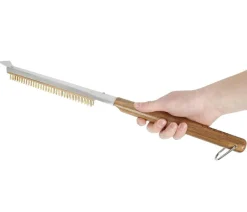 cozze® Grillreiniger & -Bürsten - Cozze Stahlbürste L, ca. B2/H4/T63 cm Braun