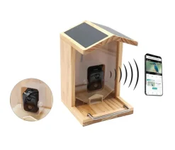 CROCI Vogelfutterhaus Smart Wi-Fi, inkl. Kamera, ca. B23/H32,5/T24 cm Braun Best